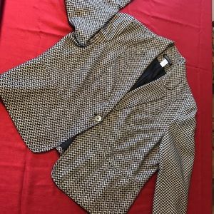 Black and white suit jacket or blazer